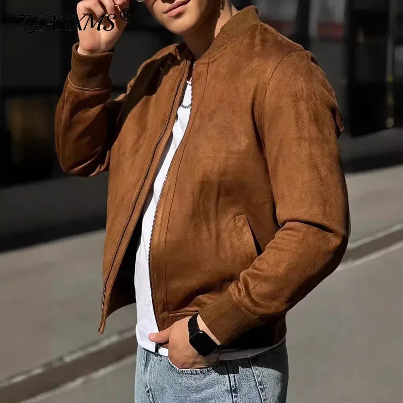 Ethan | Elegante Bomber Pelle Uomo Slim Fit Invernale 2