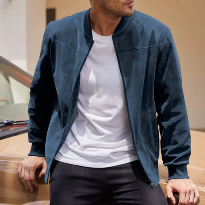 Ethan | Elegante Bomber Pelle Uomo Slim Fit Invernale 4