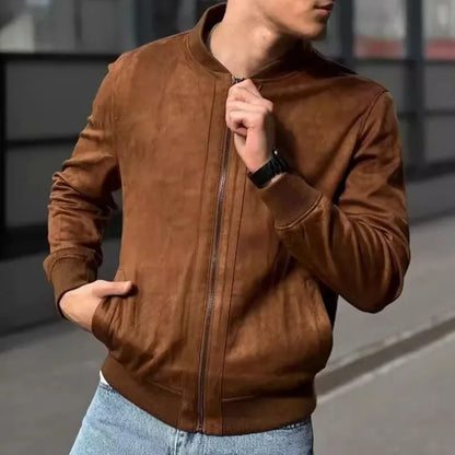Ethan | Elegante Bomber Pelle Uomo Slim Fit Invernale 7