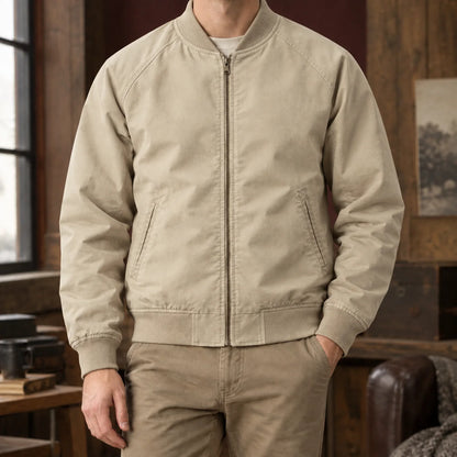 Ethan | Elegante Giacca Bomber Uomo in Cotone Con Zip 2
