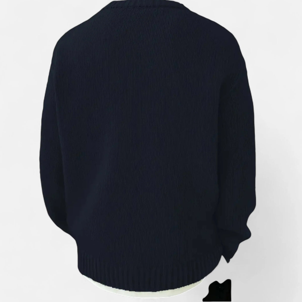 Ethan | Elegante Maglione Lana Uomo Girocollo Bianco 8