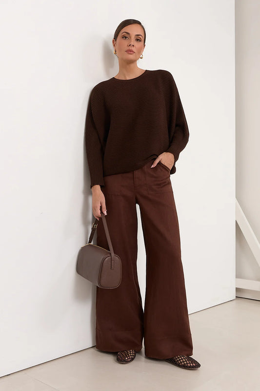 Ethan | Eleganti Pantaloni Lino a Gamba Larga Uomo 0