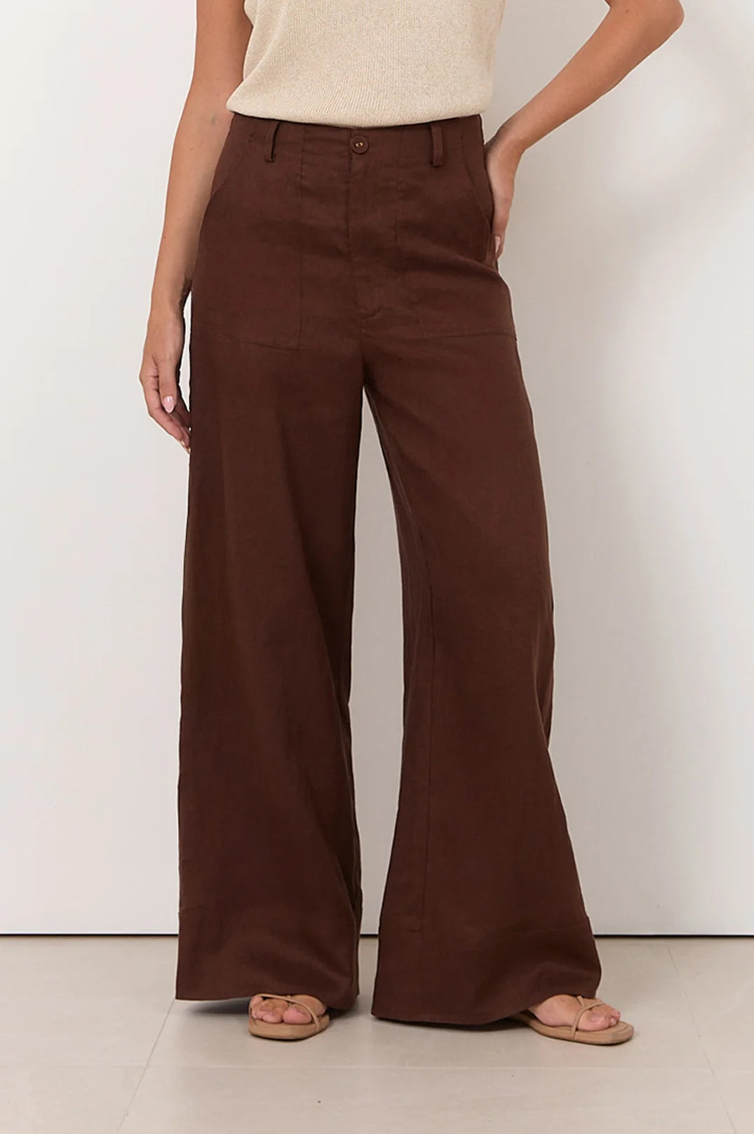 Ethan | Eleganti Pantaloni Lino a Gamba Larga Uomo 3