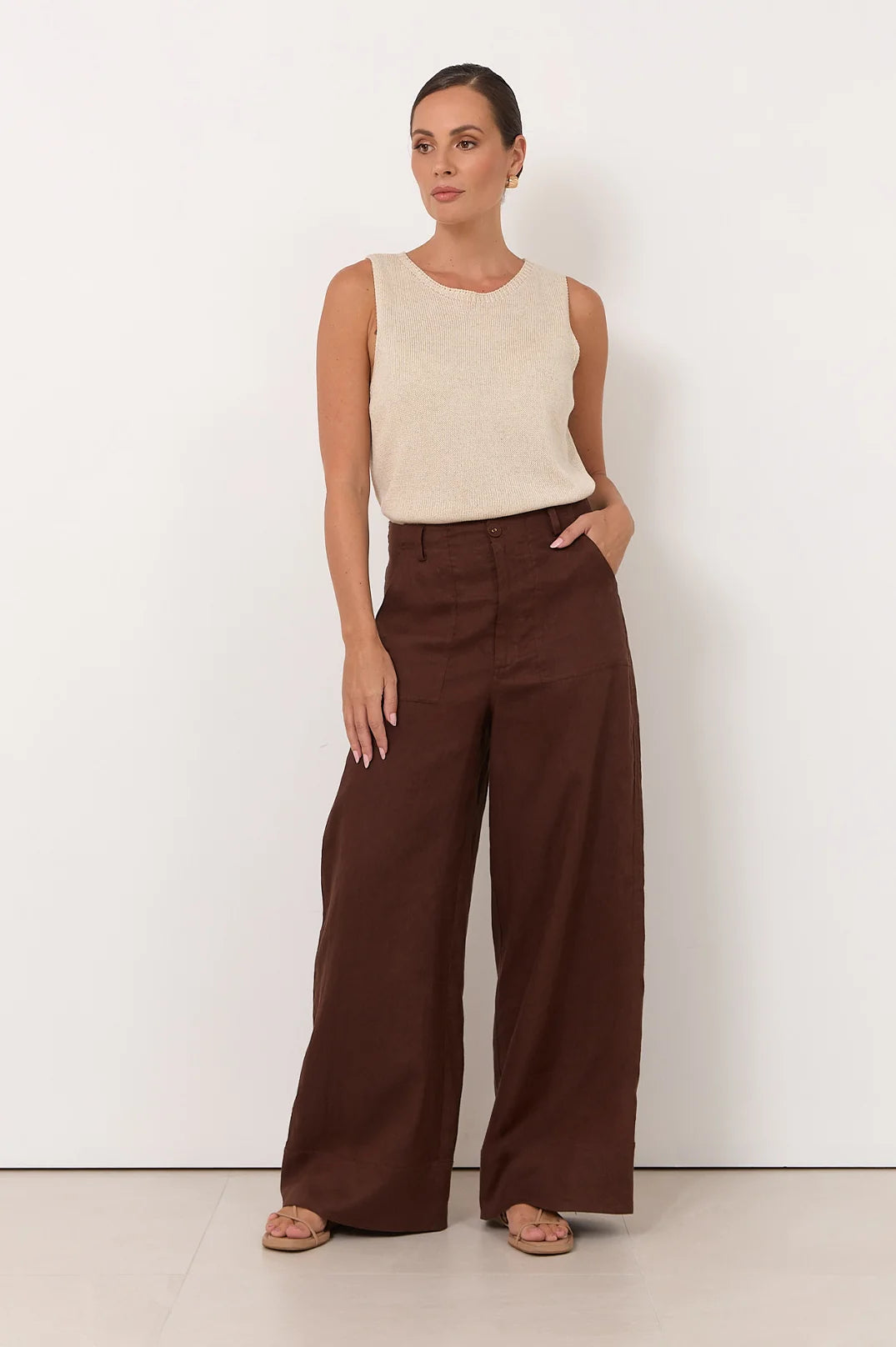 Ethan | Eleganti Pantaloni Lino a Gamba Larga Uomo 4