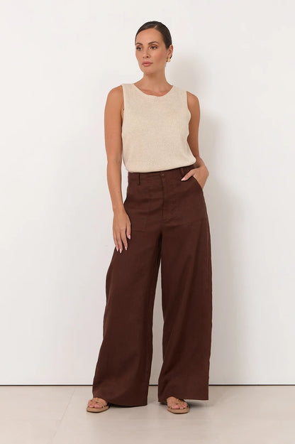 Ethan | Eleganti Pantaloni Lino a Gamba Larga Uomo 4