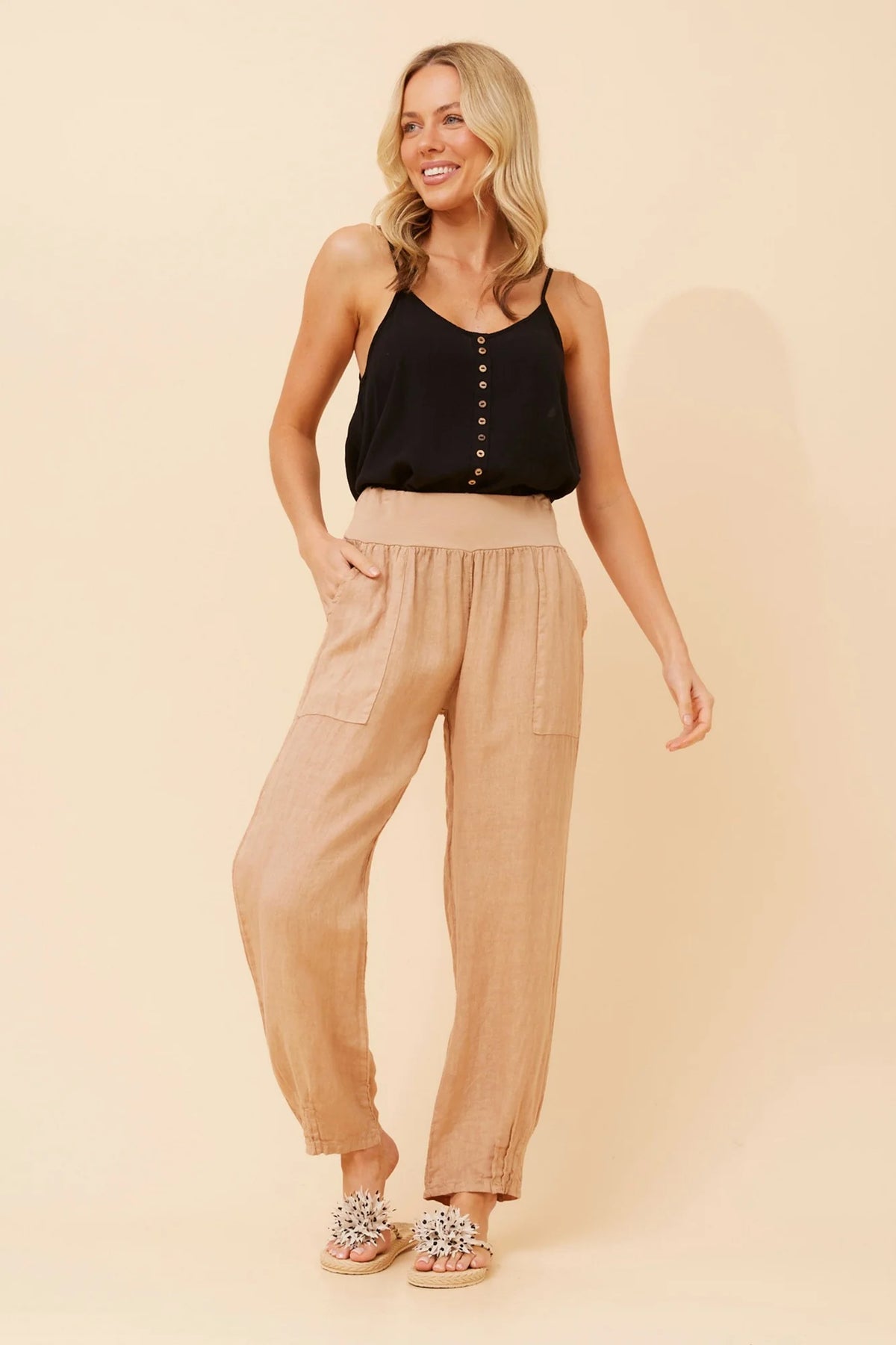 Ethan | Eleganti Pantaloni in Lino Leggeri per Donna 12