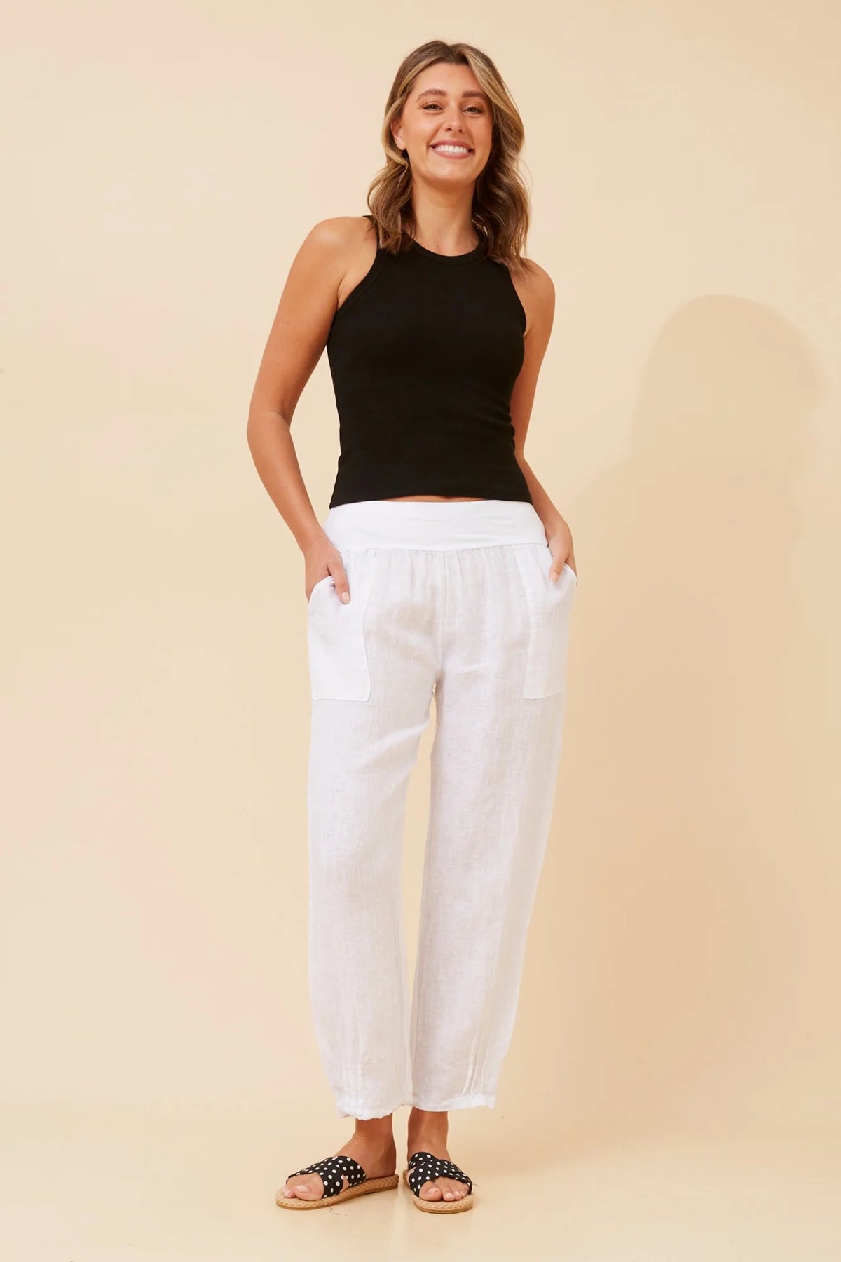 Ethan | Eleganti Pantaloni in Lino Leggeri per Donna 18