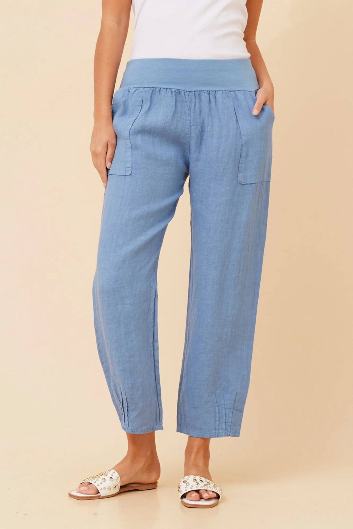 Ethan | Eleganti Pantaloni in Lino Leggeri per Donna 19