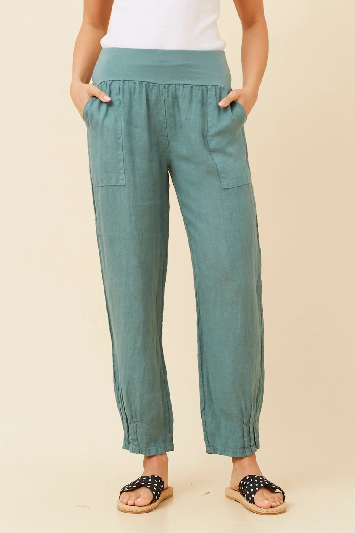 Ethan | Eleganti Pantaloni in Lino Leggeri per Donna 9