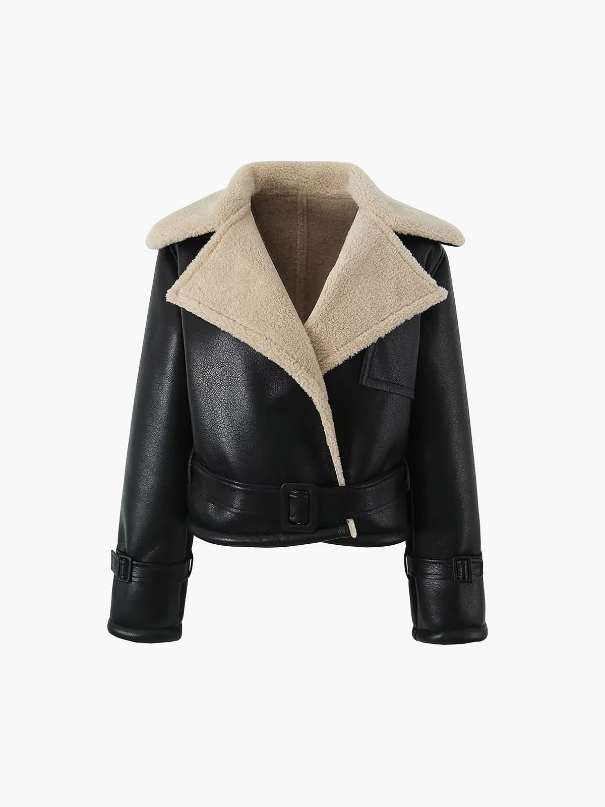 Ethan | Giacca da Aviatore in Pelle con Fodera Sherpa Calda e Elegante 3