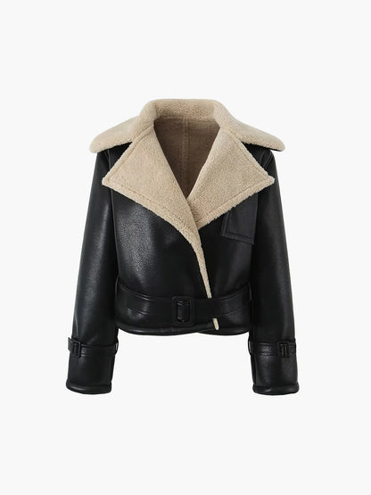 Ethan | Giacca da Aviatore in Pelle con Fodera Sherpa Calda e Elegante 3