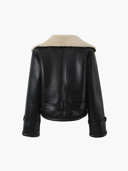 Ethan | Giacca da Aviatore in Pelle con Fodera Sherpa Calda e Elegante 4