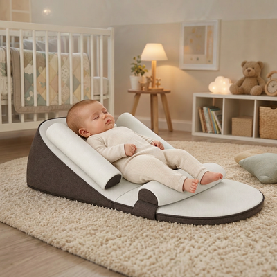 Coussin antireflux ergonomique pour bébé avec inclinaison, pour un sommeil sûr et confortable