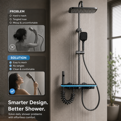 Complete Douche Set | Douchekit met LED Display en Regendouche - Comfort en Veiligheid voor Je Badkamer