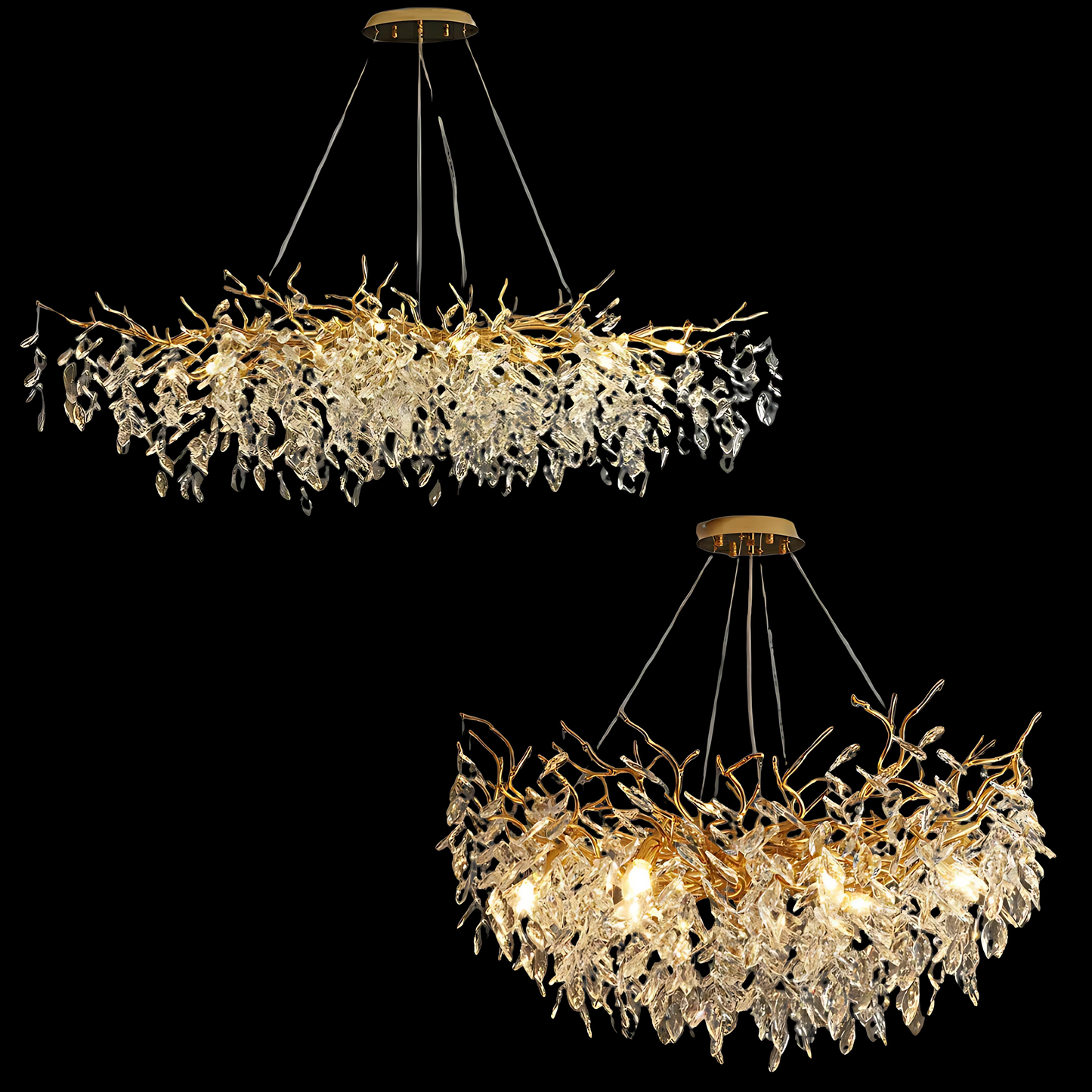 Modern Adjustable Crystal Chandelier