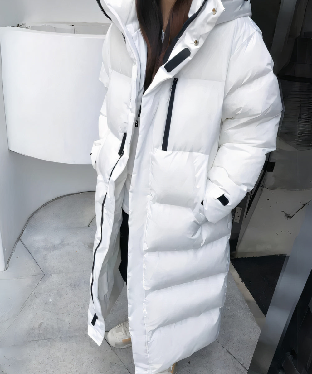 Fedora | Women's Long Puffer Jacket with Hood - Protection from Extreme Cold