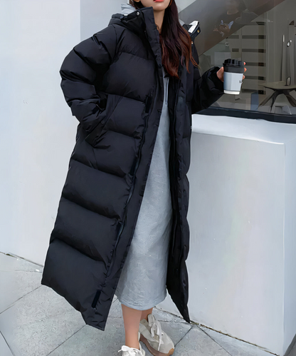 Fedora | Women's Long Puffer Jacket with Hood - Protection from Extreme Cold
