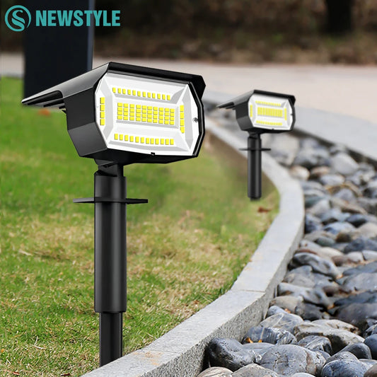 Faretti Solari LED per Esterni con Pannello Solare e 3 Modalità | Impermeabili per Illuminazione Efficiente in Giardino