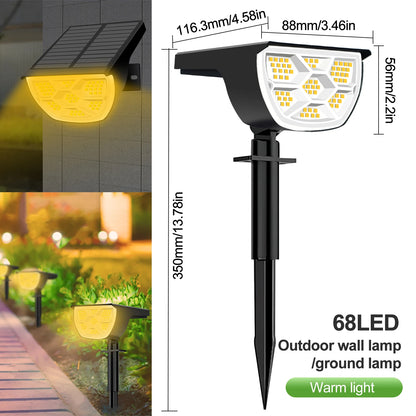 Outdoor LED Solar Spotlights with Solar Panel and 3 Modes | Waterproof for Efficient Garden Lighting
