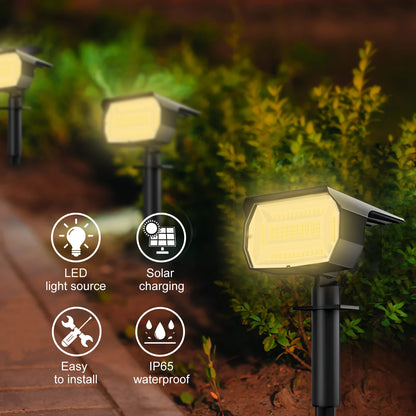 Outdoor LED Solar Spotlights with Solar Panel and 3 Modes | Waterproof for Efficient Garden Lighting