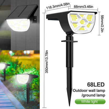 Outdoor LED Solar Spotlights with Solar Panel and 3 Modes | Waterproof for Efficient Garden Lighting