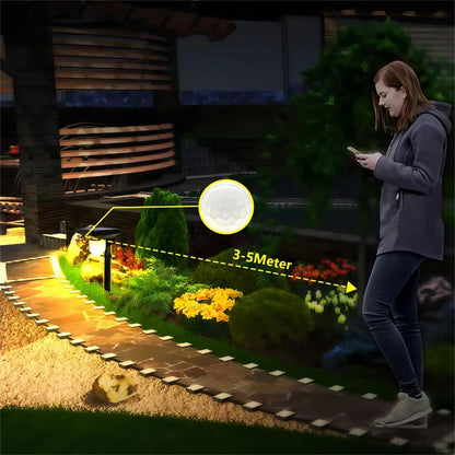 Solar Garden Spotlights | Pathway Lights with Motion Sensor | Waterproof for Long-Lasting Outdoor Lighting
