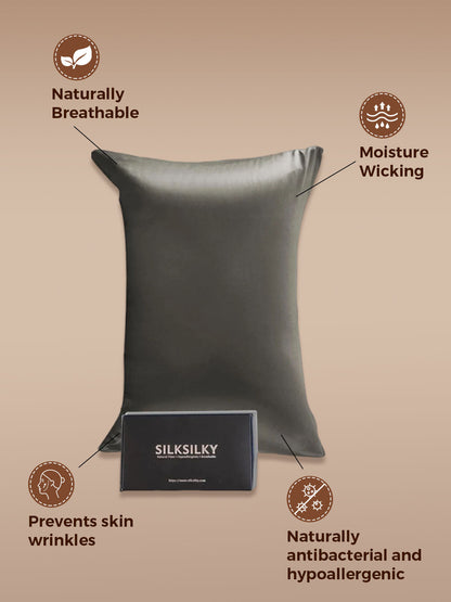 Silk Pillowcase | 30 Momme Silk Pillowcase with Envelope Closure | Comfort and Wellness for Hair and Skin
