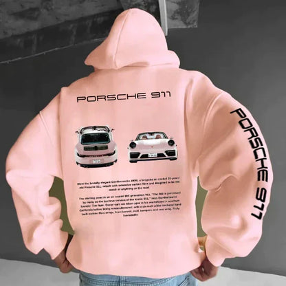 Felpa Oversize Donna con Cappuccio e Cerniera a Ingranaggi | Comfort e Stile Casual per Appassionati di Auto 4