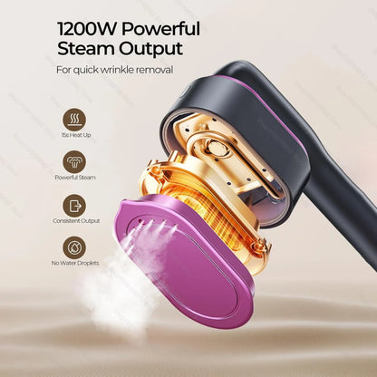Portable Steam Iron 1200W with Fast Heating | Compact and Lightweight for Professional Results