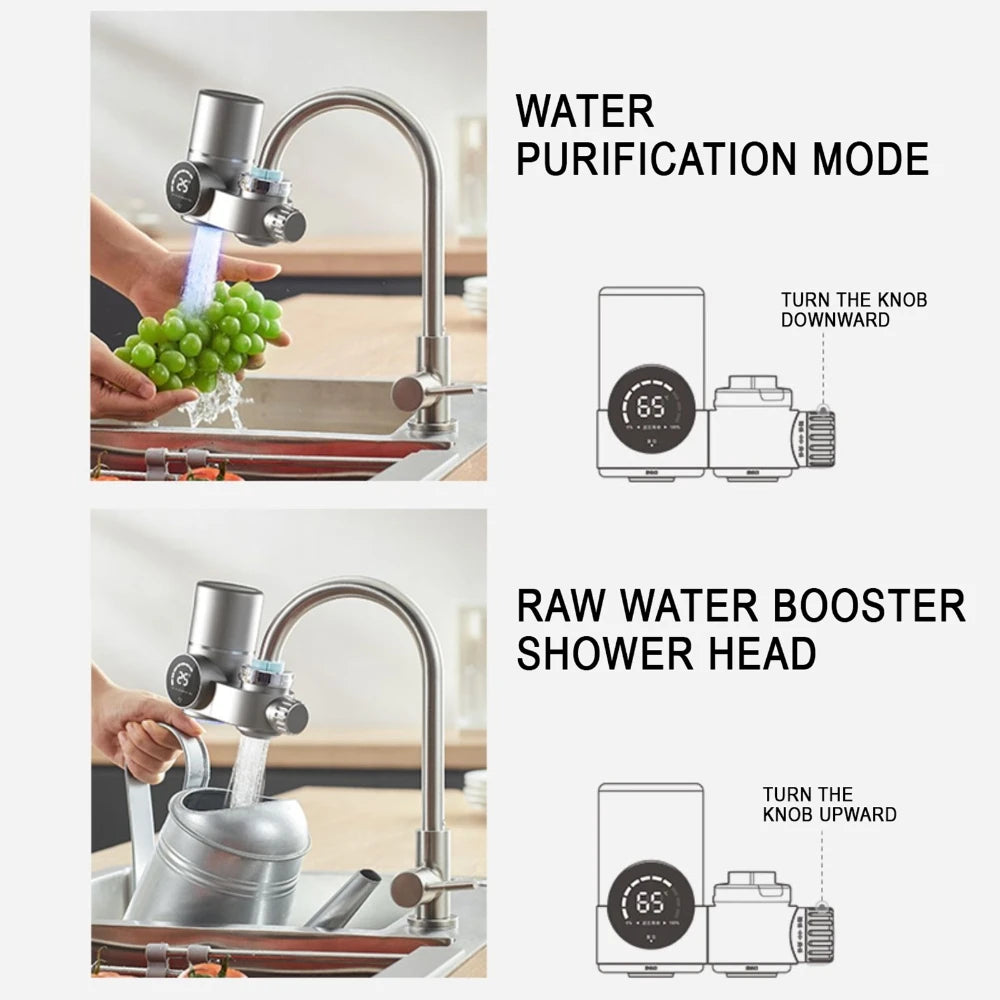 Filtro per Rubinetto con Luce UV e Display LED | Accessorio Anticalcare per Acqua Purificata 1