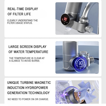 Filtro per Rubinetto con Luce UV e Display LED | Accessorio Anticalcare per Acqua Purificata 4