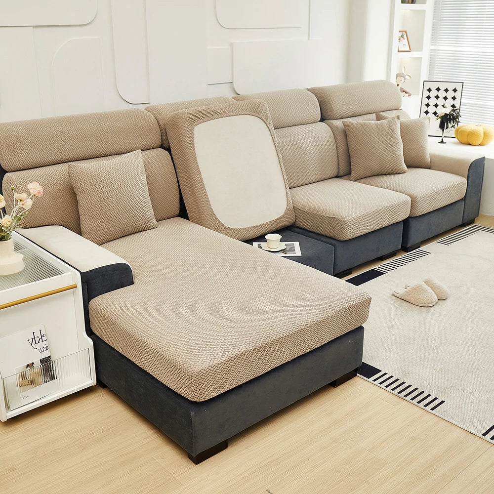 Fodera per Divano Elastico in Poliestere con Design Jacquard | Protezione e Comfort per Tutti i Divani 12