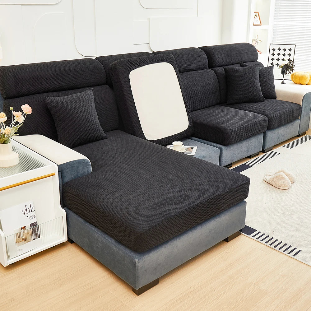 Fodera per Divano Elastico in Poliestere con Design Jacquard | Protezione e Comfort per Tutti i Divani 8