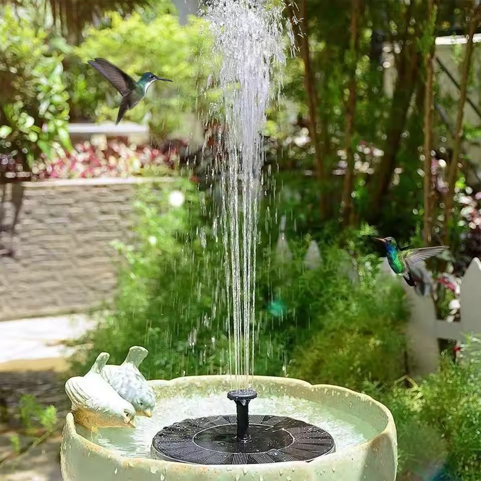 Fontana Da Giardino Solare | Pompa Acqua Con 4 Modalità Di Spruzzo | Facile Installazione Per Ambienti Esterni 3