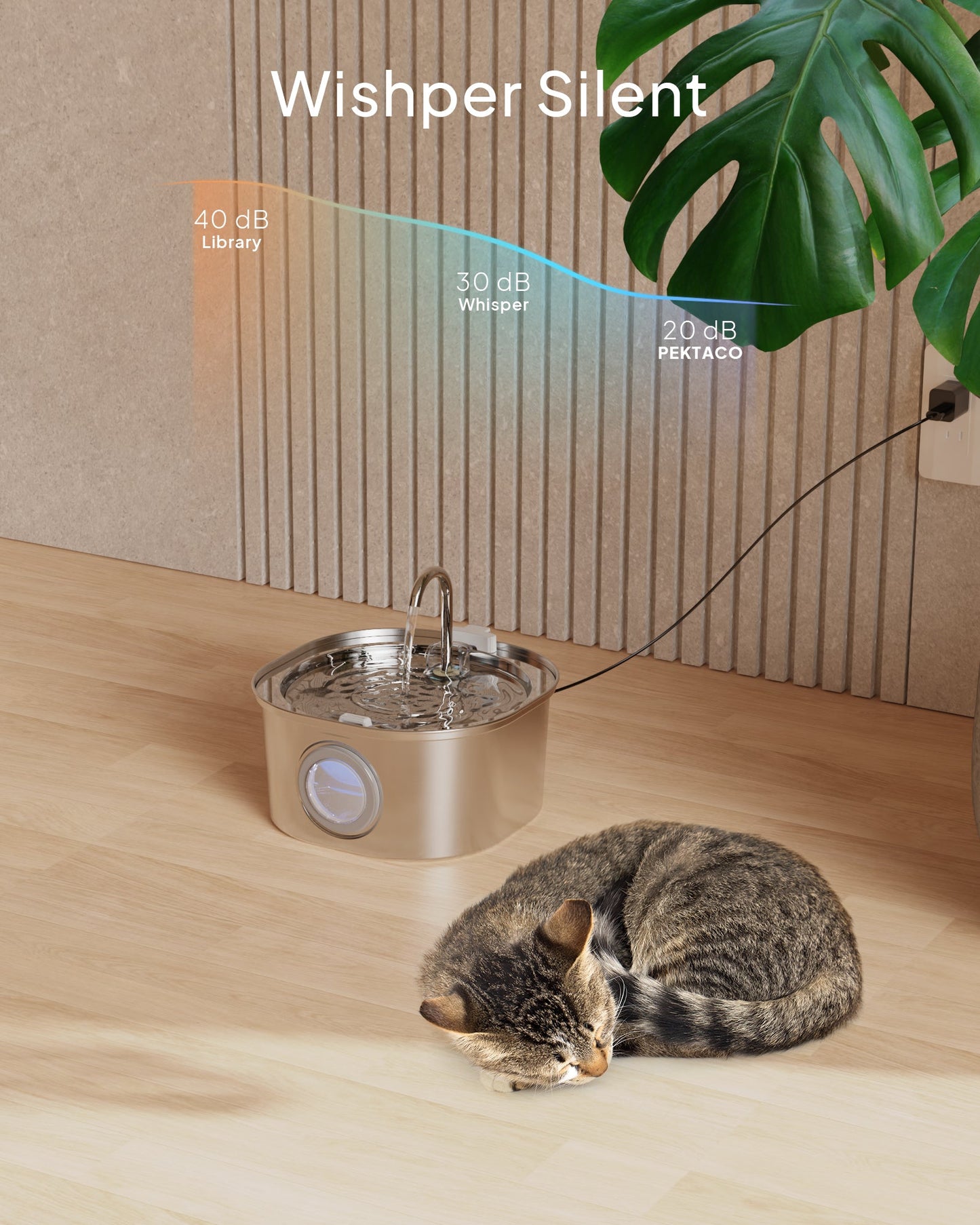 Fontana per Gatti | Fontanella in Acciaio Inossidabile con Design Innovativo | Grande Capacità per Idratazione Sana 2