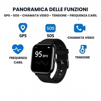 GPS Watch for Seniors | 4G Bracelet with Video Call and Health Monitoring | Safety and Daily Wellbeing