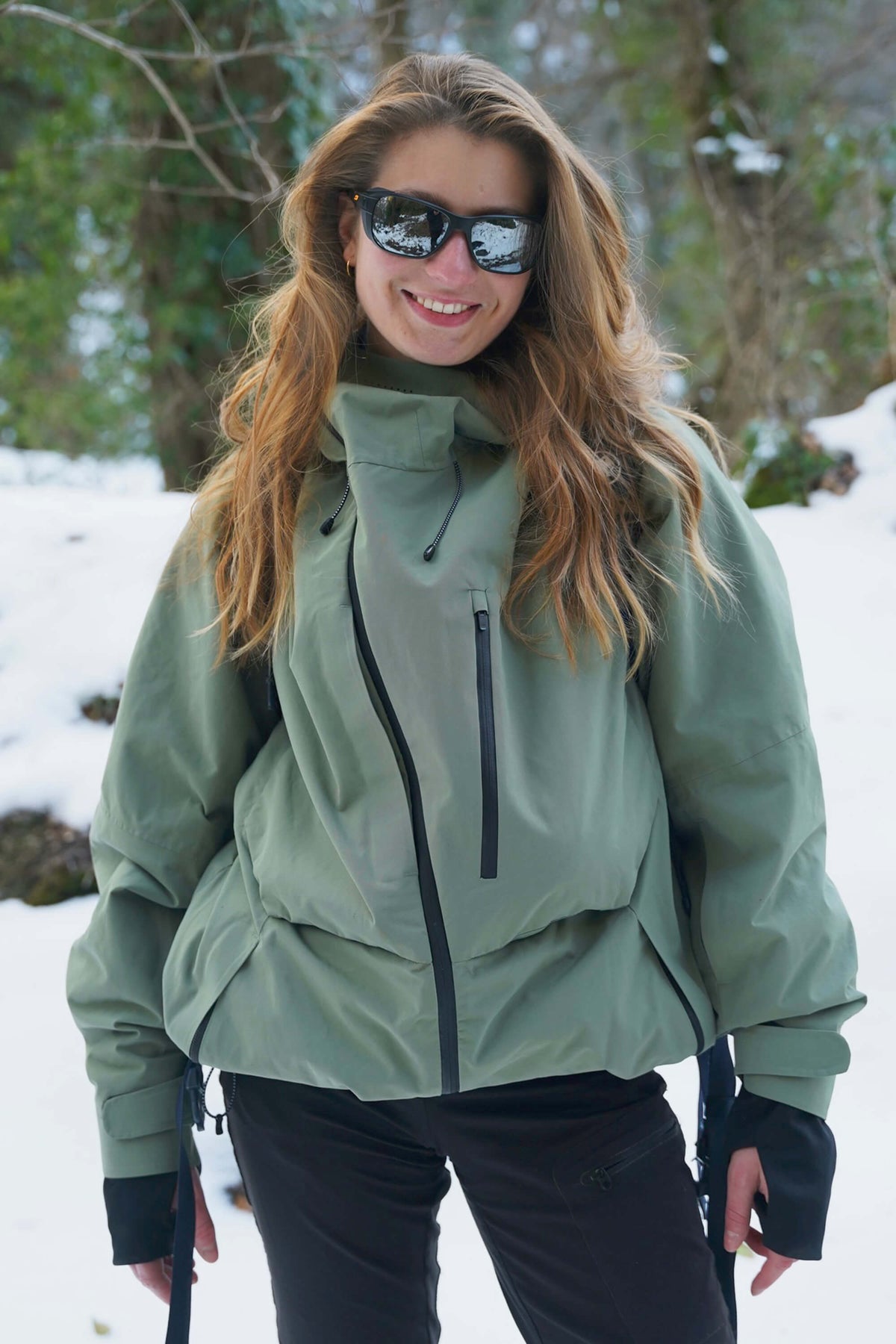 Candida | Women's Off-White Snow Jacket with Ventilation and Multiple Pockets - Winter Performance