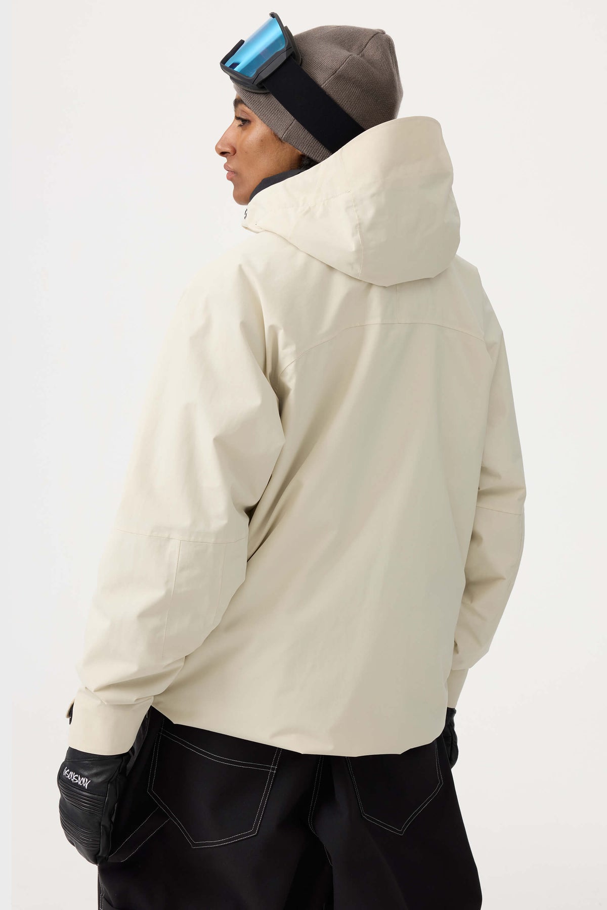Candida | Women's Off-White Snow Jacket with Ventilation and Multiple Pockets - Winter Performance