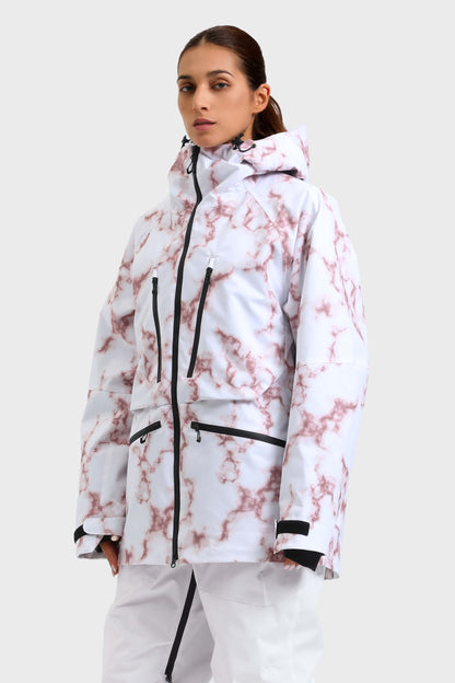 Rosaria | Giacca da Neve Donna Rosa Multifunzione Imbottita - Calore e Comfort sulle Piste