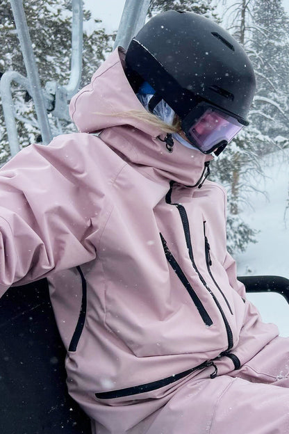 Rosaria | Giacca da Neve Donna Rosa Multifunzione Imbottita - Calore e Comfort sulle Piste
