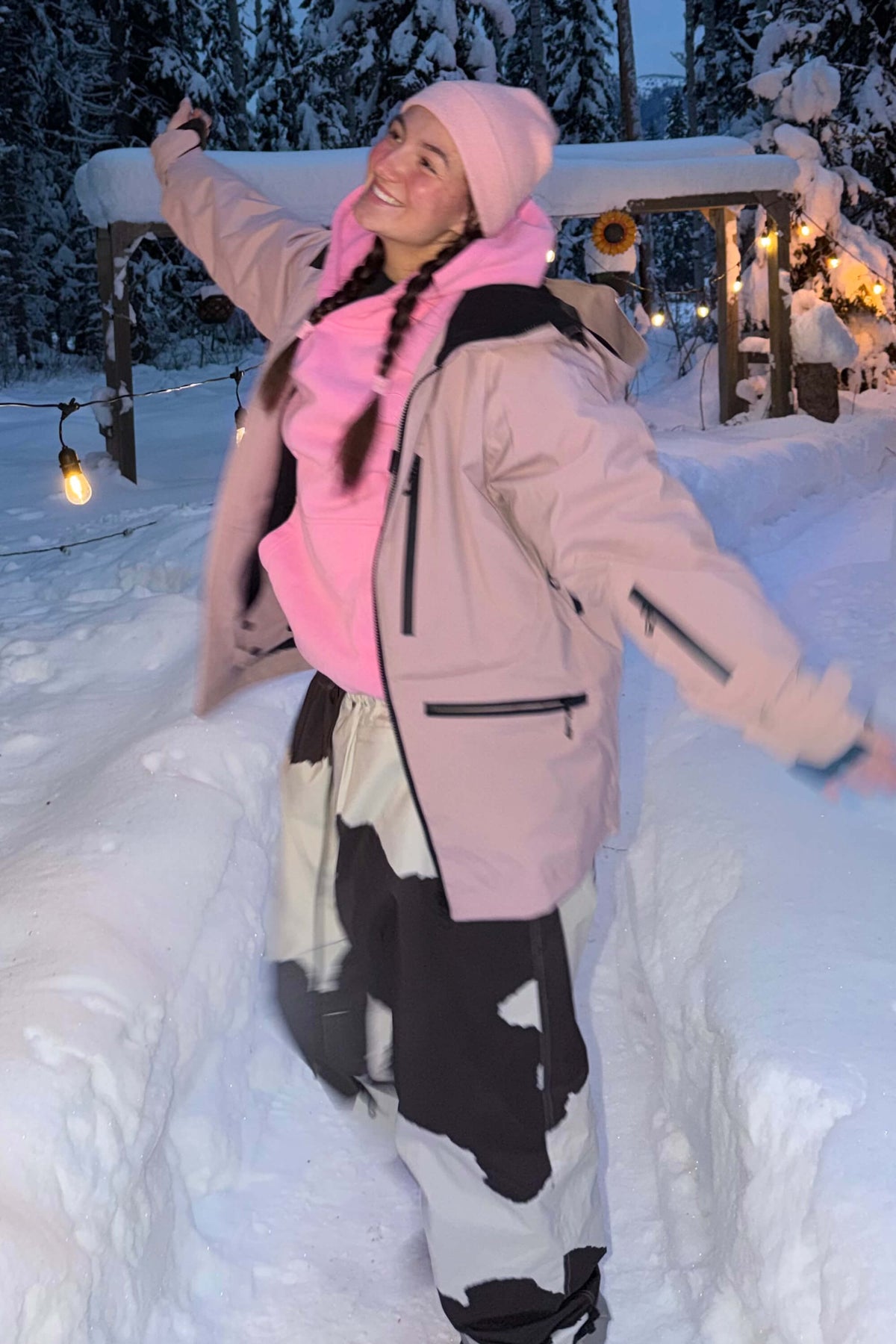 Rosaria | Giacca da Neve Donna Rosa Multifunzione Imbottita - Calore e Comfort sulle Piste