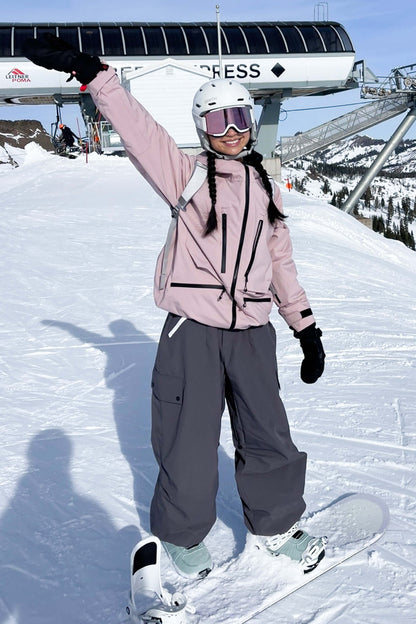 Rosaria | Giacca da Neve Donna Rosa Multifunzione Imbottita - Calore e Comfort sulle Piste