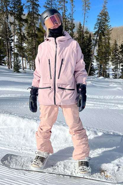 Rosaria | Giacca da Neve Donna Rosa Multifunzione Imbottita - Calore e Comfort sulle Piste
