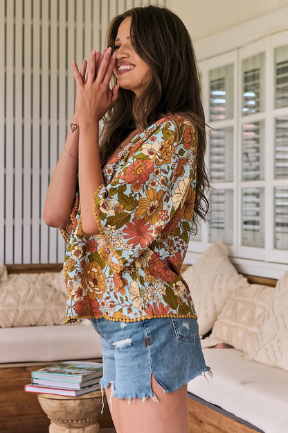 Gabriella | Elegante Top con Collo alla Mandarin e Dettagli in Pizzo 6