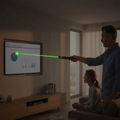 Puntatore Laser Potente | Ricaricabile a Lungo Raggio con Messa a Fuoco Regolabile | Ideale per Presentazioni e Osservazioni
