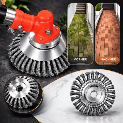 GardenFix | Professional String Trimmer with Steel Bristles for Effective Weed Removal | Universal Accessory for Well-Maintained Gardens