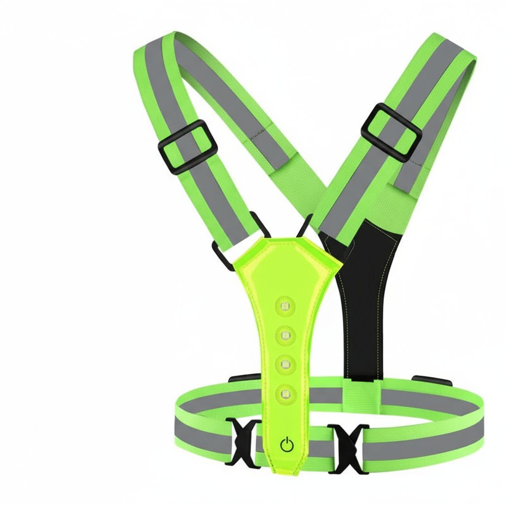 Rechargeable LED Vest for Night Safety with 360° Visibility | Lightweight and Adjustable for Running and Cycling