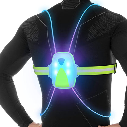 Adjustable LED Safety Vest for Running with High Visibility | Comfort and Safety for Night Activities