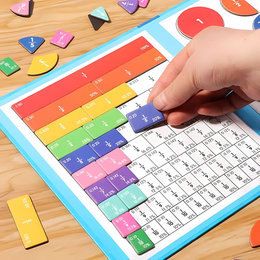 Giocattolo Educativo | Set Interattivo per Apprendimento delle Frazioni con Pezzi Colorati Ð Sviluppo delle Competenze Matematiche per Bambini 1