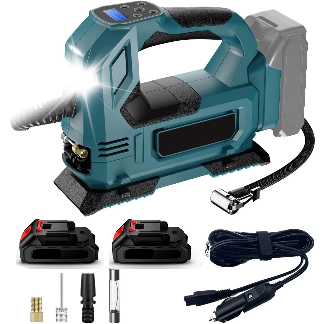 Gonfiatore Elettrico Portatile | Pompa d'Aria con Funzione Automatica e Display Digitale per Pneumatici Sempre Pronti 7